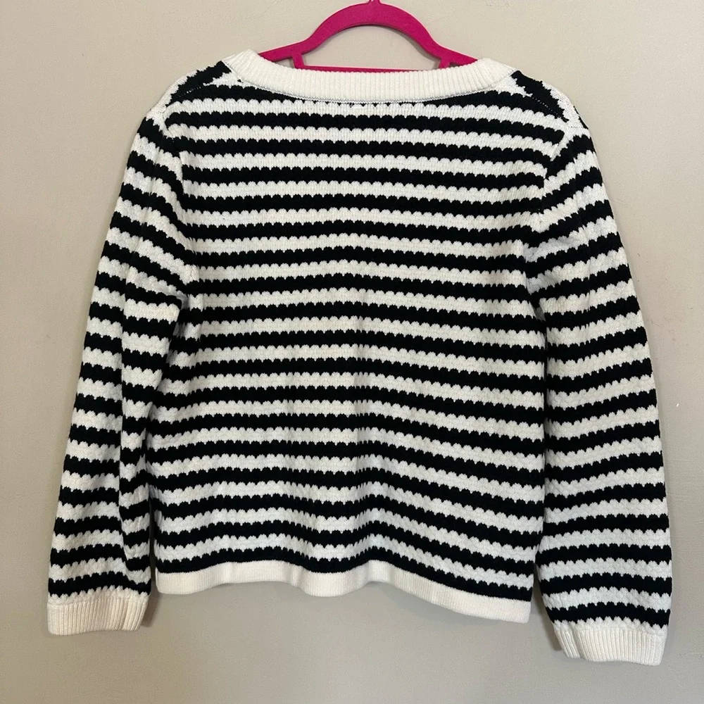 Casly Lamiit Striped Black and White‎ Cardigan